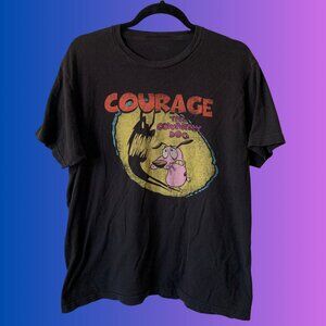 Courage the Cowardly Dog Cartoon Network Graphic T-Shirt Size L